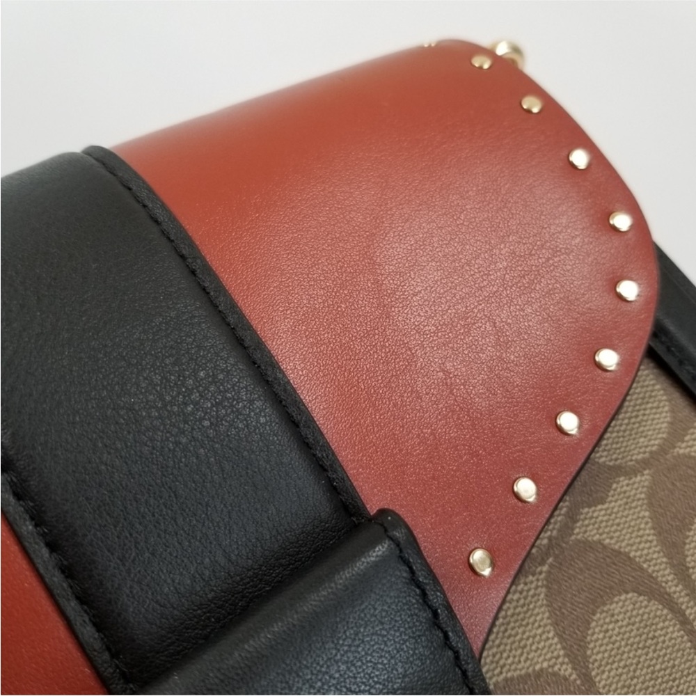 Coach Brown and Black Women's Bag Coach Georgie Saddle Bag Crossbody - Picture 15 of 16